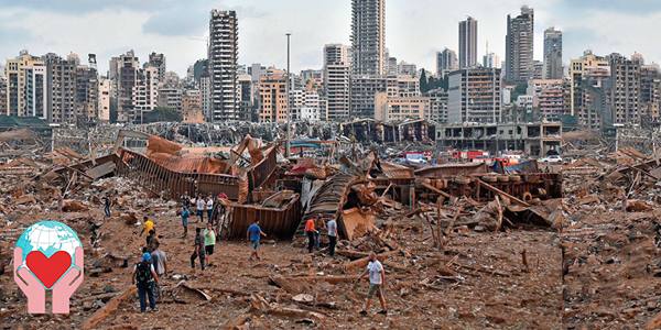 Esplosione Beirut devastata