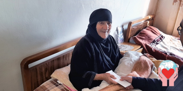 anziana malata siriana